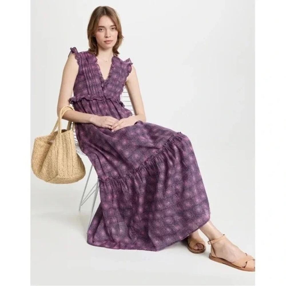 Banjanan Constance Cotton Maxi Dress Blueprint Size Large - Picture 3 of 10